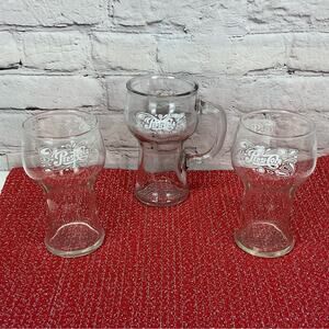 Vintage Pepsi-Cola Glasses & Mug Clear w/Logo Set of 2 Glasses 1 Mug w/Handle